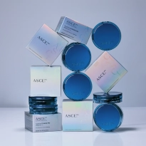 ASCE+ Sunshine Cushion Pro SPF 50+ PA++++ – корейски слънцезащитен кушон за лице с екзозоми, пептиди и хиалуронова киселина за хидратация, изглаждане на бръчки и защита от фотостареене